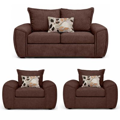 ELEGANT DETAIL Juego de Living Elegant Detail New Houston 2-1-1 Cuerpos Café