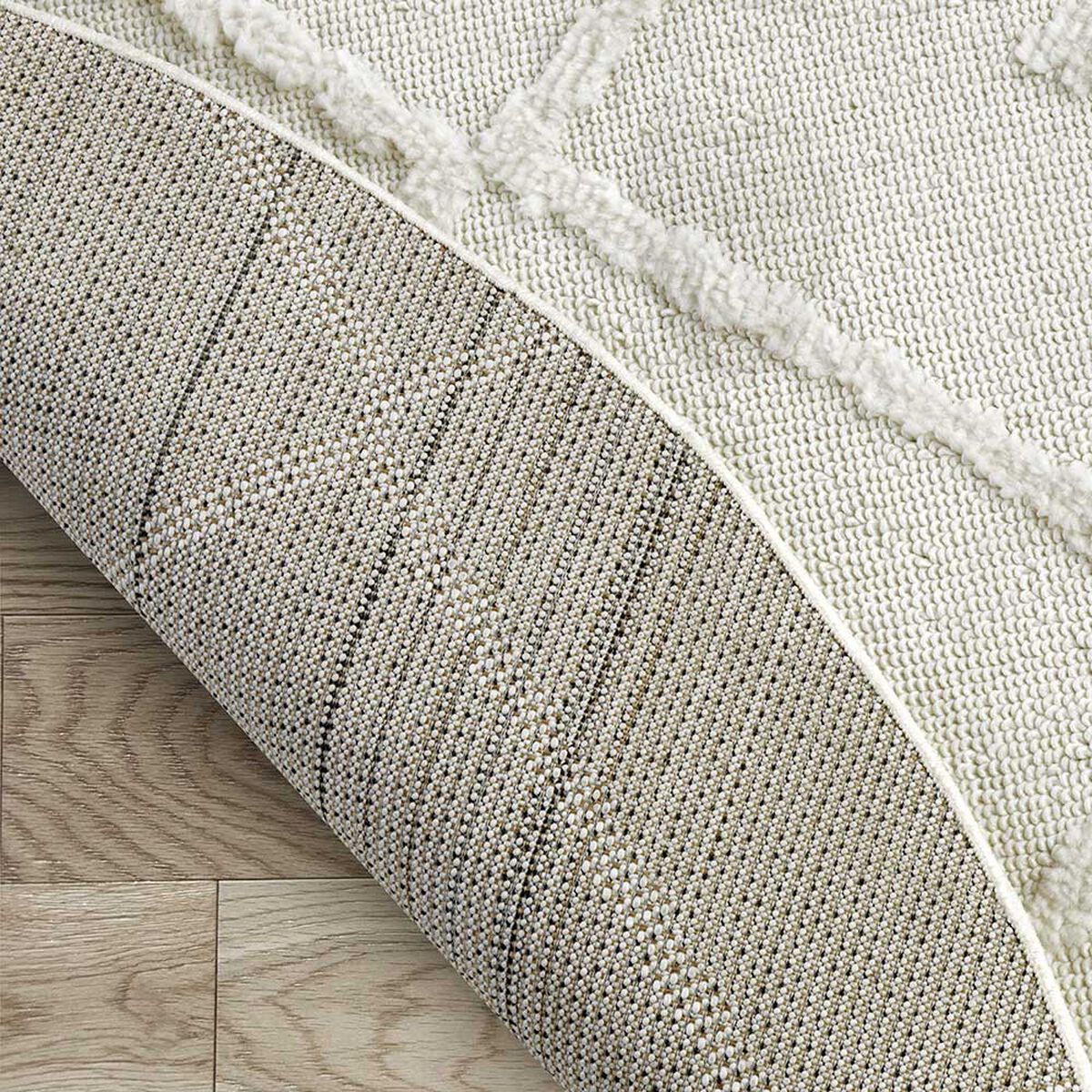 Alfombra Redonda Modalfo Palafito Blanca 240 x 240 cm