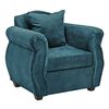 Juego de Living Innovamuebles Azucena Sofá 3 Cuerpos + Dos Sillones 1 Cuerpo Petróleo 