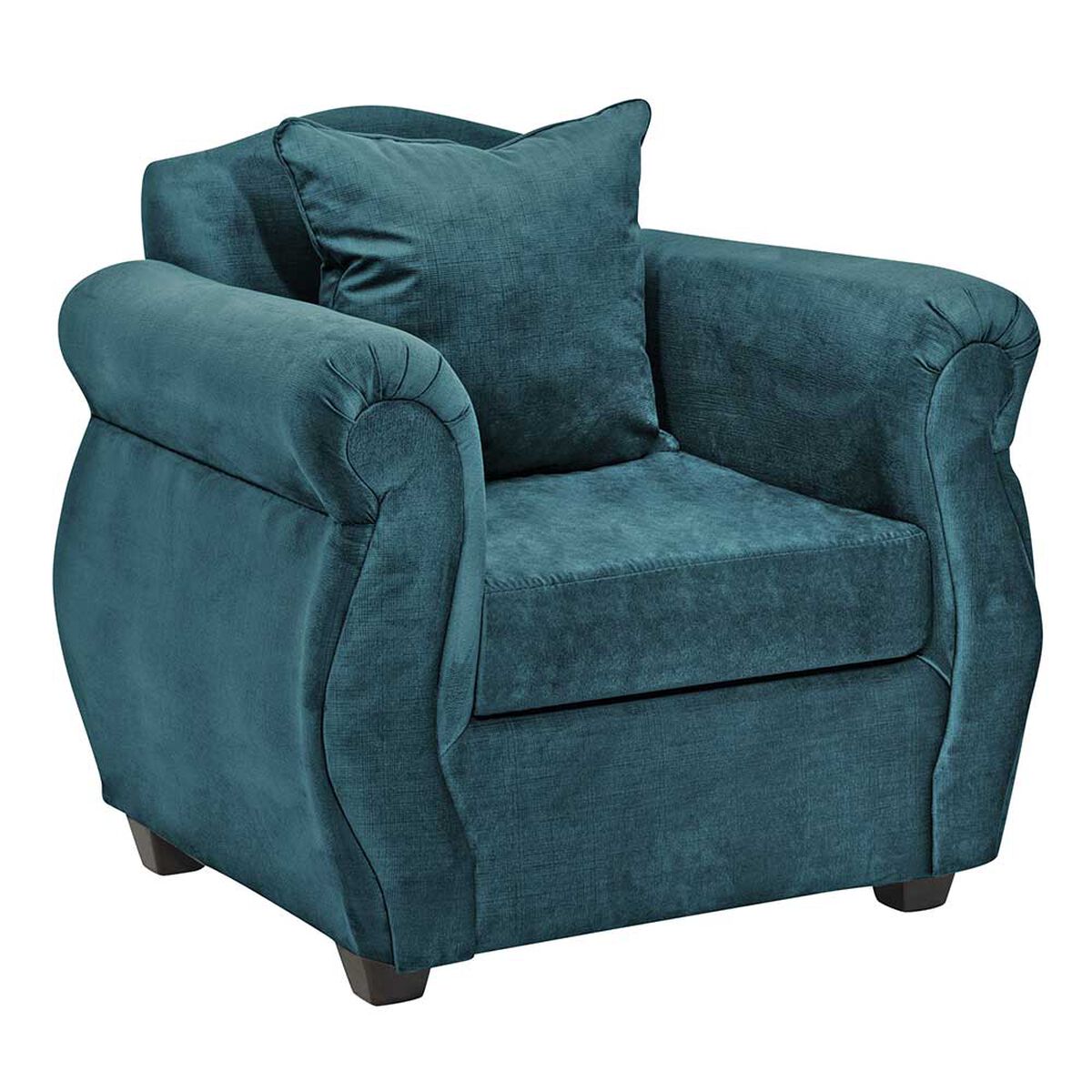 Juego de Living Innovamuebles Azucena Sofá 3 Cuerpos + Dos Sillones 1 Cuerpo Petróleo 