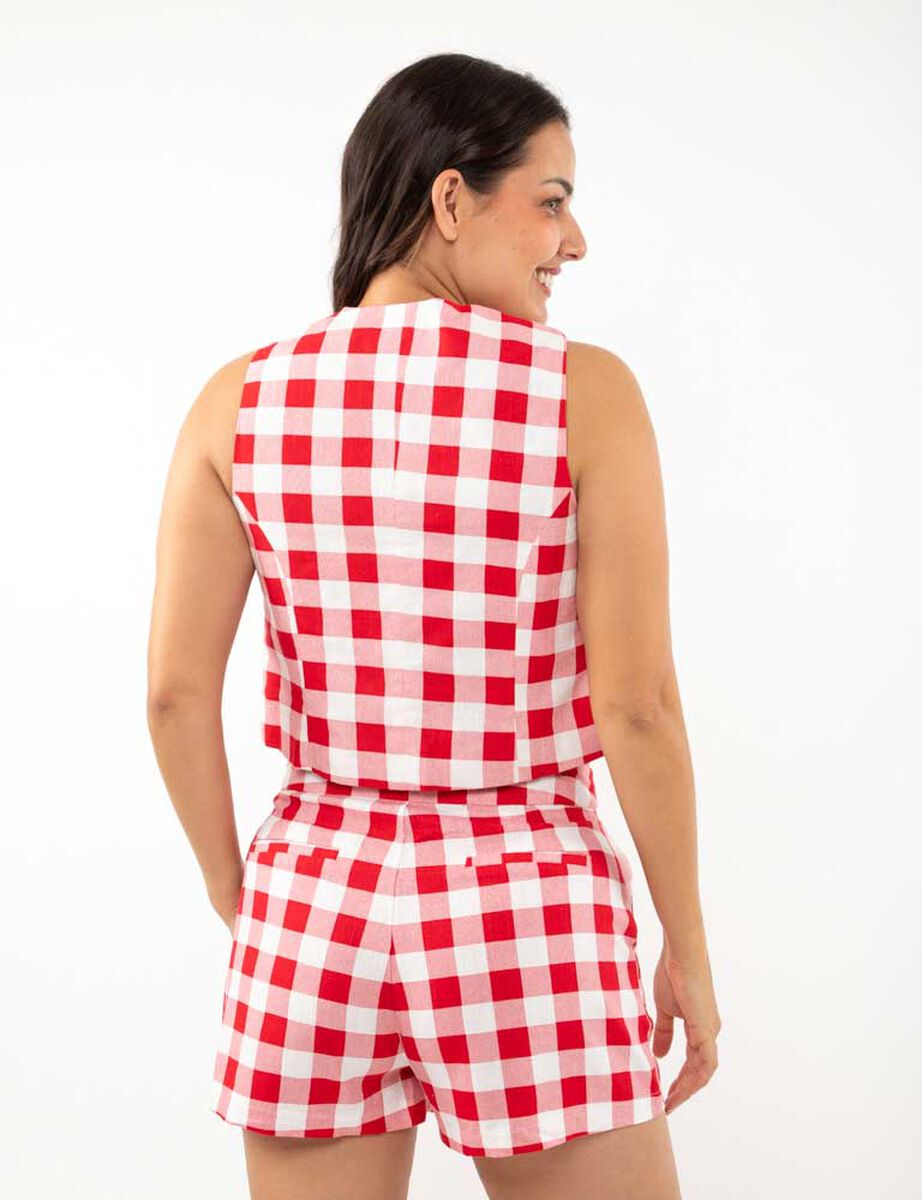 Blazer Lino Gillette Tart&aacute;n Mujer Zibel