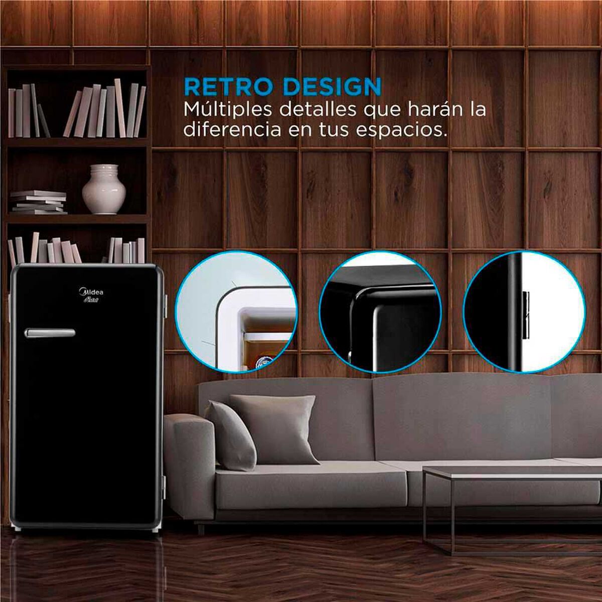 Minibar Midea MDRD142FGE30 93 lts. Negro