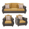 Juego de Living Innovamuebles Azucena Sofá 3 Cuerpos + Dos Sillones 1 Cuerpo Oro 