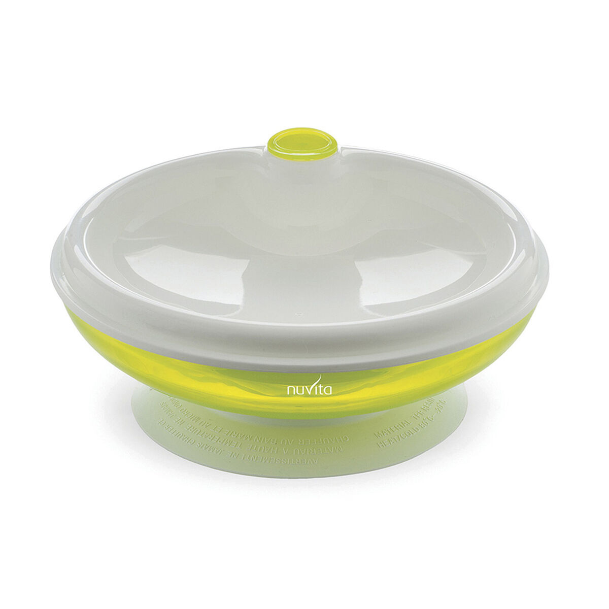 Plato de Bebe con Tapa para Microondas Verde Nuvita