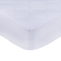 Cubrecolchón Mashini 1 Plaza Elástico Blanco