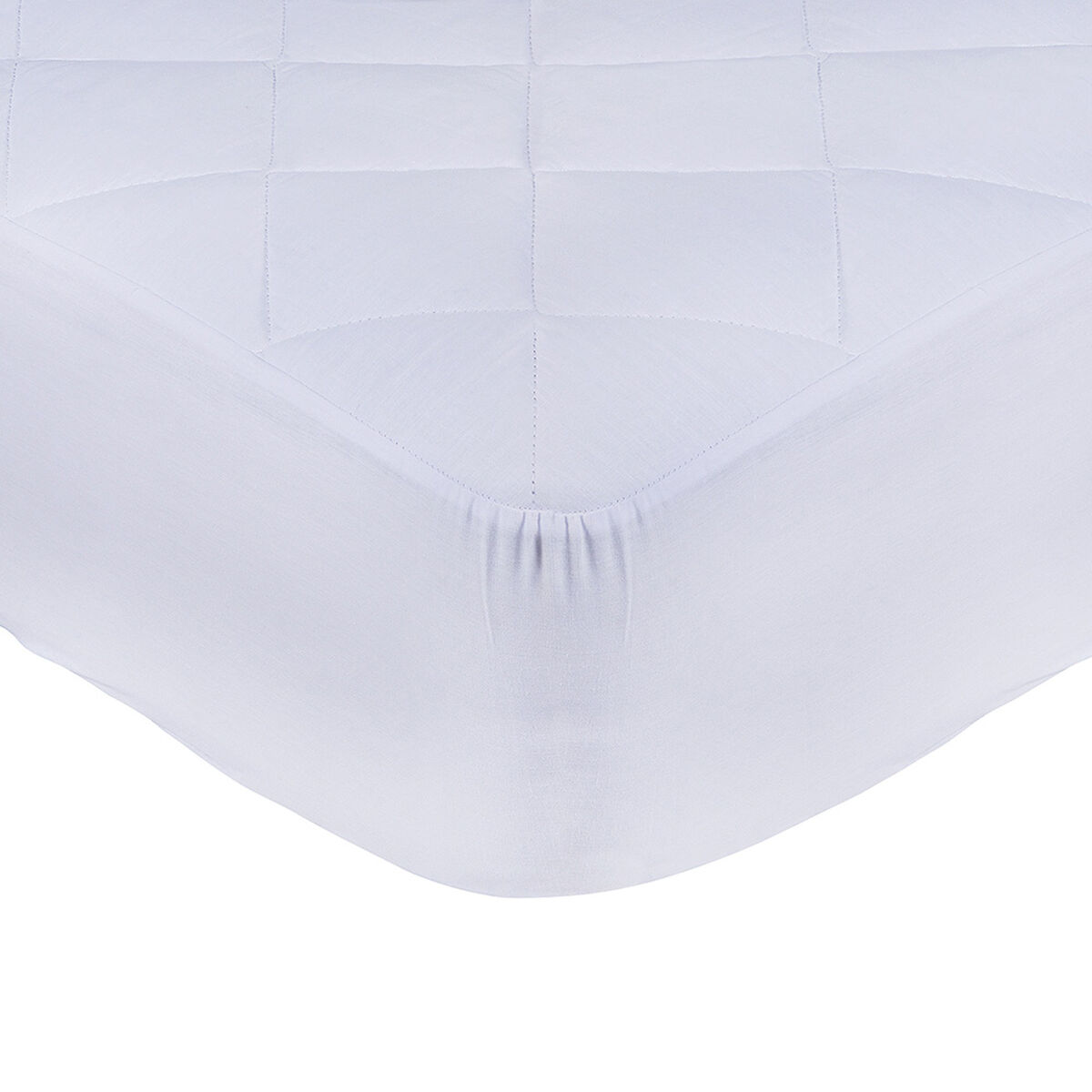 Cubrecolchón Mashini 1,5 Plazas Elástico Blanco