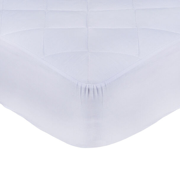 Cubrecolchón Mashini 1,5 Plazas Elástico Blanco