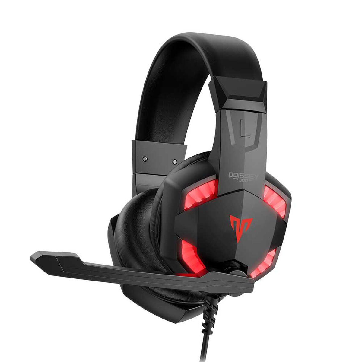 Audífonos Gamer Targa Odyssey 300 Negro-Rojo