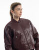Chaqueta Bomber Ecocuero Mujer Lotto Strada