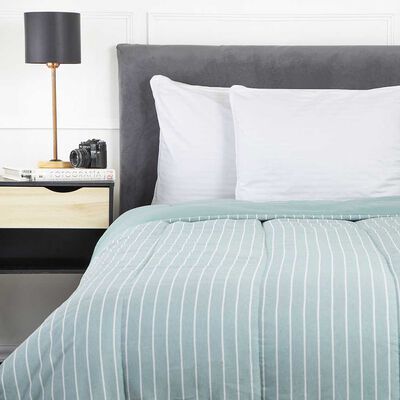 Plumón Soft Touch Estampado Zibel 2 Plazas Liso Turquesa
