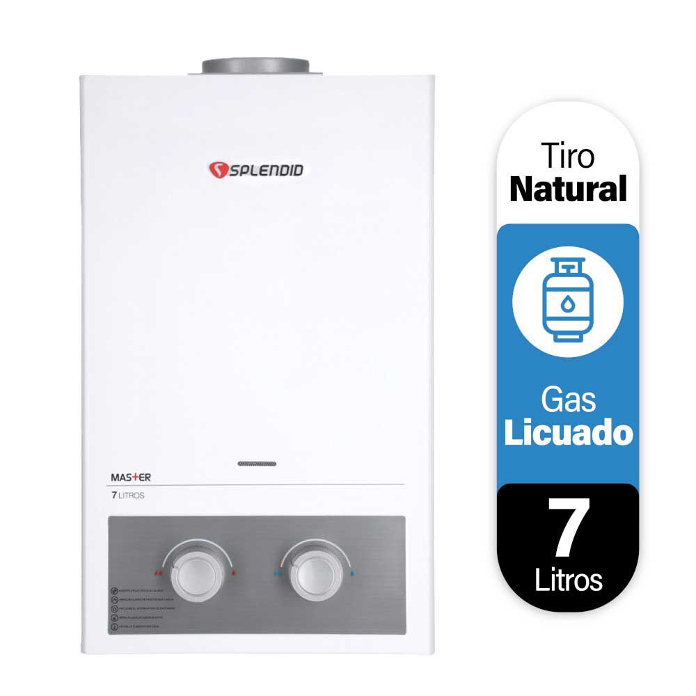 Calefont Tiro natural Splendid Gas licuado 7 L