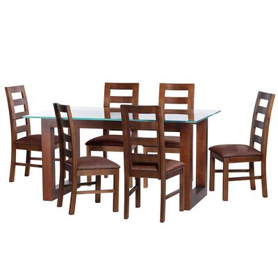 Juego de Comedor Latam Home Pamplona Burgos 6 Sillas Lino Gris Oscuro