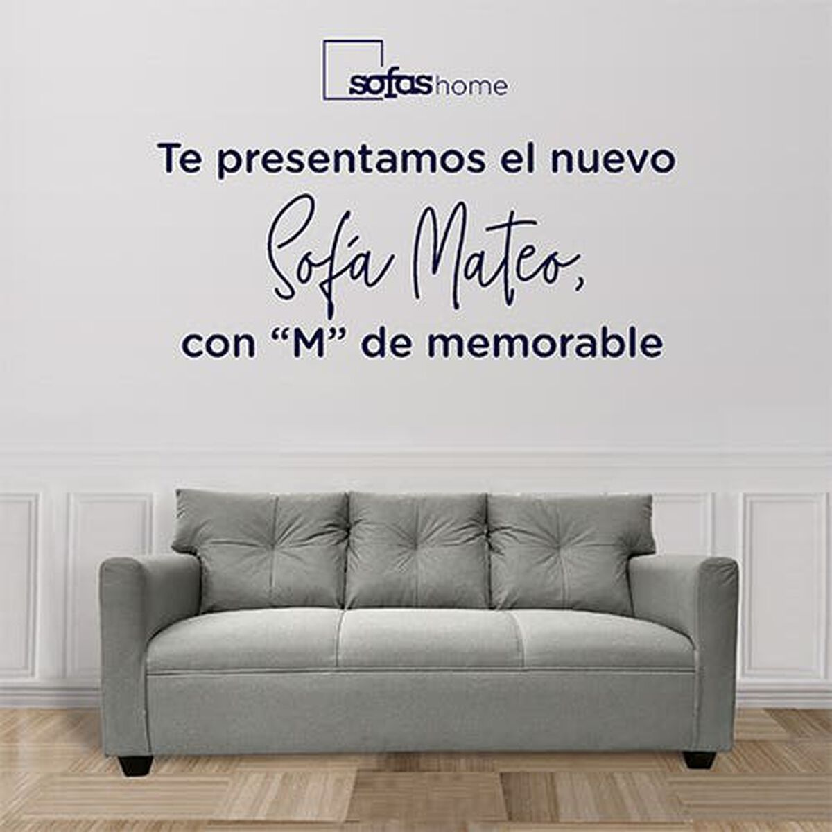 Sofá Sofás Home Mateo 3 Cuerpos Gris