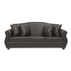 Juego de Living Innovamuebles Azucena Sofá 3 Cuerpos + Dos Sillones 1 Cuerpo Café Oscuro 