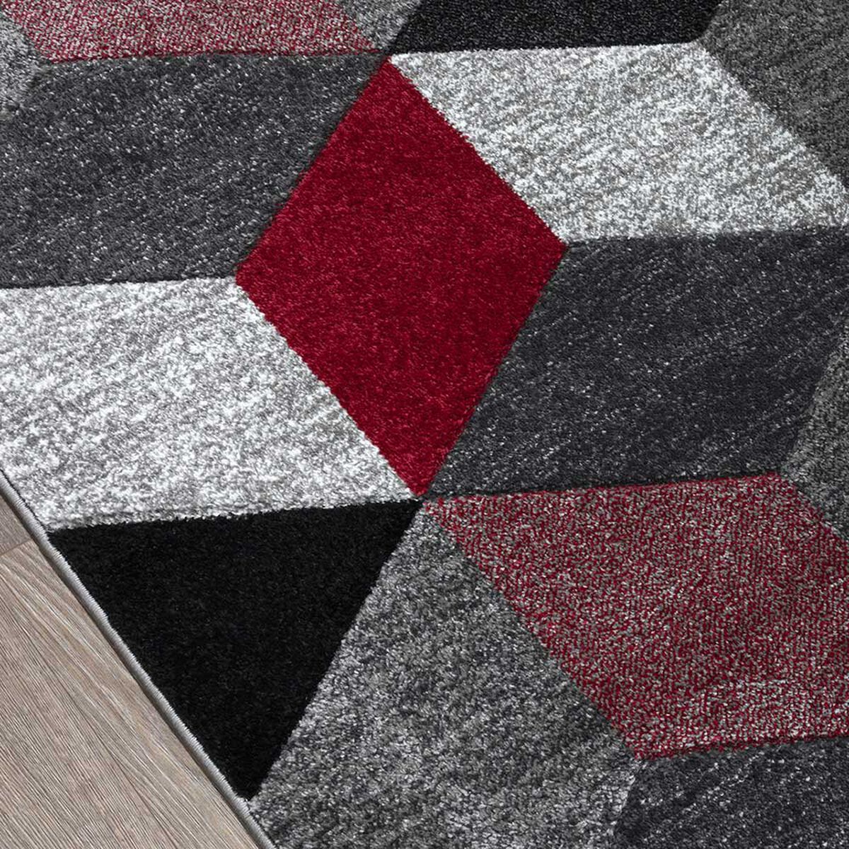 Alfombra Idetex Frise Carved Avangard 150 x 200 cm Rojo