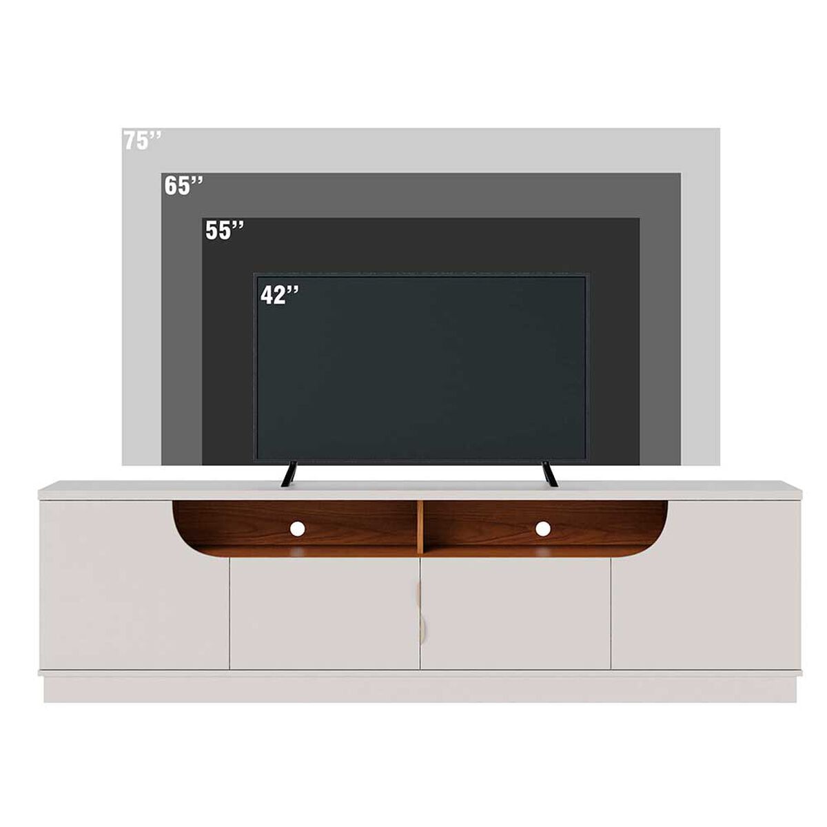 Rack Di Poretti Santorini 75" Blanco