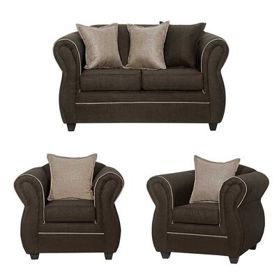 Imagen 1 del producto Juego de Living Black Factory Emili 4 Cuerpos Café