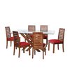 Juego de Comedor Latam Home Merida 6 Sillas Rojo