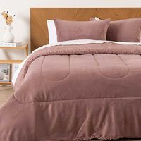 Plumón Mashini Coral Sherpa 2 Plazas Morado