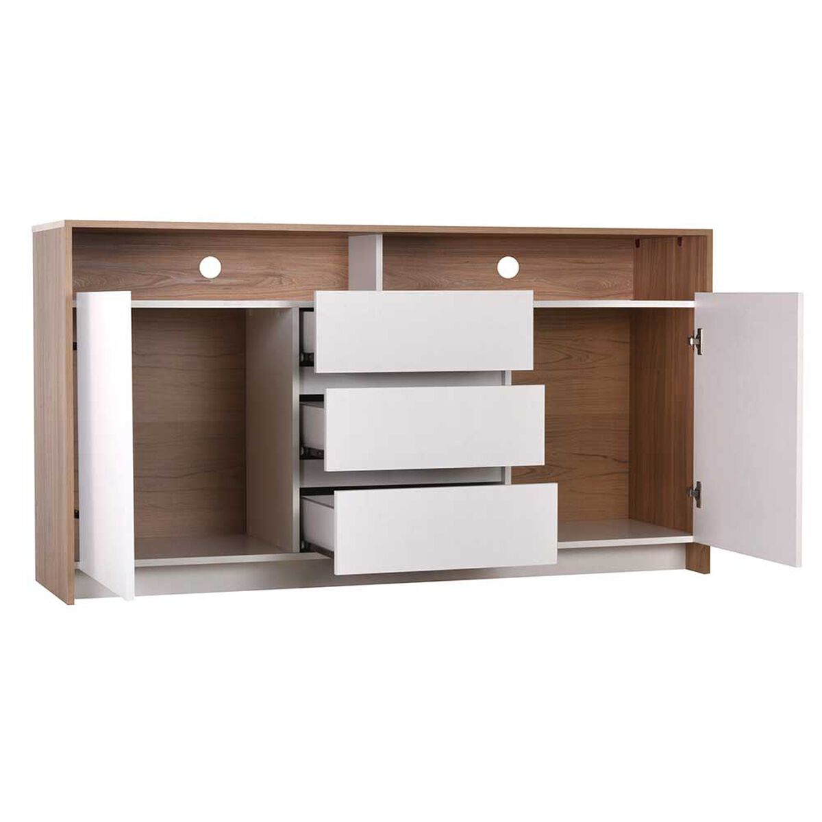 Rack TV CIC Colbun Olmo Blanco Hasta 60"