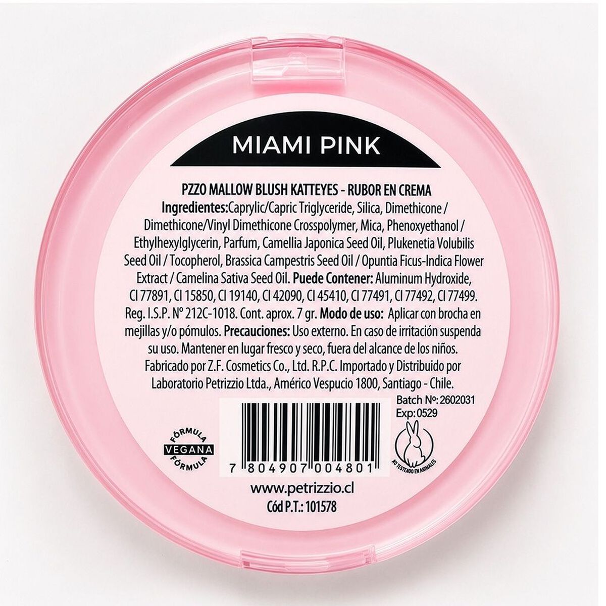 Rubor Mallow Blush Katteyes Miami Pink Petrizzio