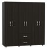 Clóset TuHome Bariloche 8 Puertas 2 Cajones Wengue/Negro