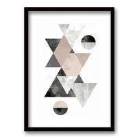 Cuadro Decorativo Retela Triangle Gray 40 x 30 cm