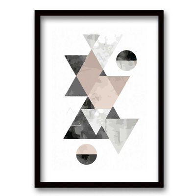 Imagen 1 del producto Cuadro Decorativo Retela Triangle Gray 40 x 30 cm