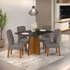 Juego de Comedor Vekkahome Wanda Lídia 4 Sillas Negro