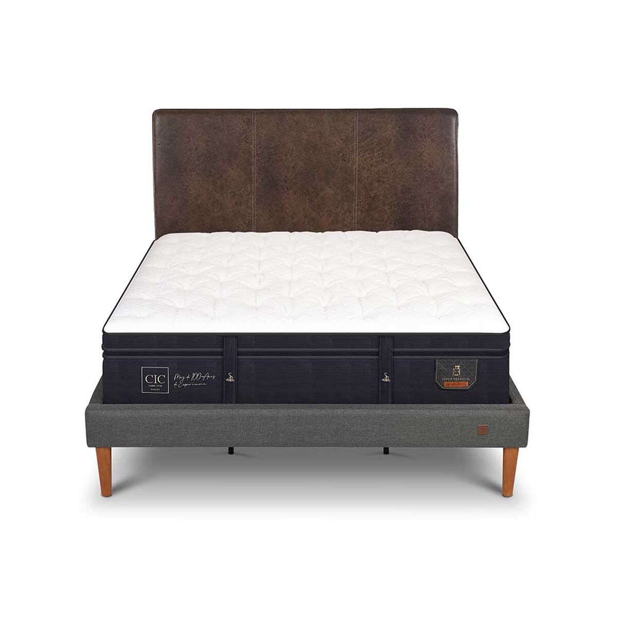 Cama Europea CIC King S&uacute;per Premium + Respaldo