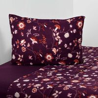 Juego de Sábanas Polar American Family 1,5 Plazas Aba No Aplica Morado