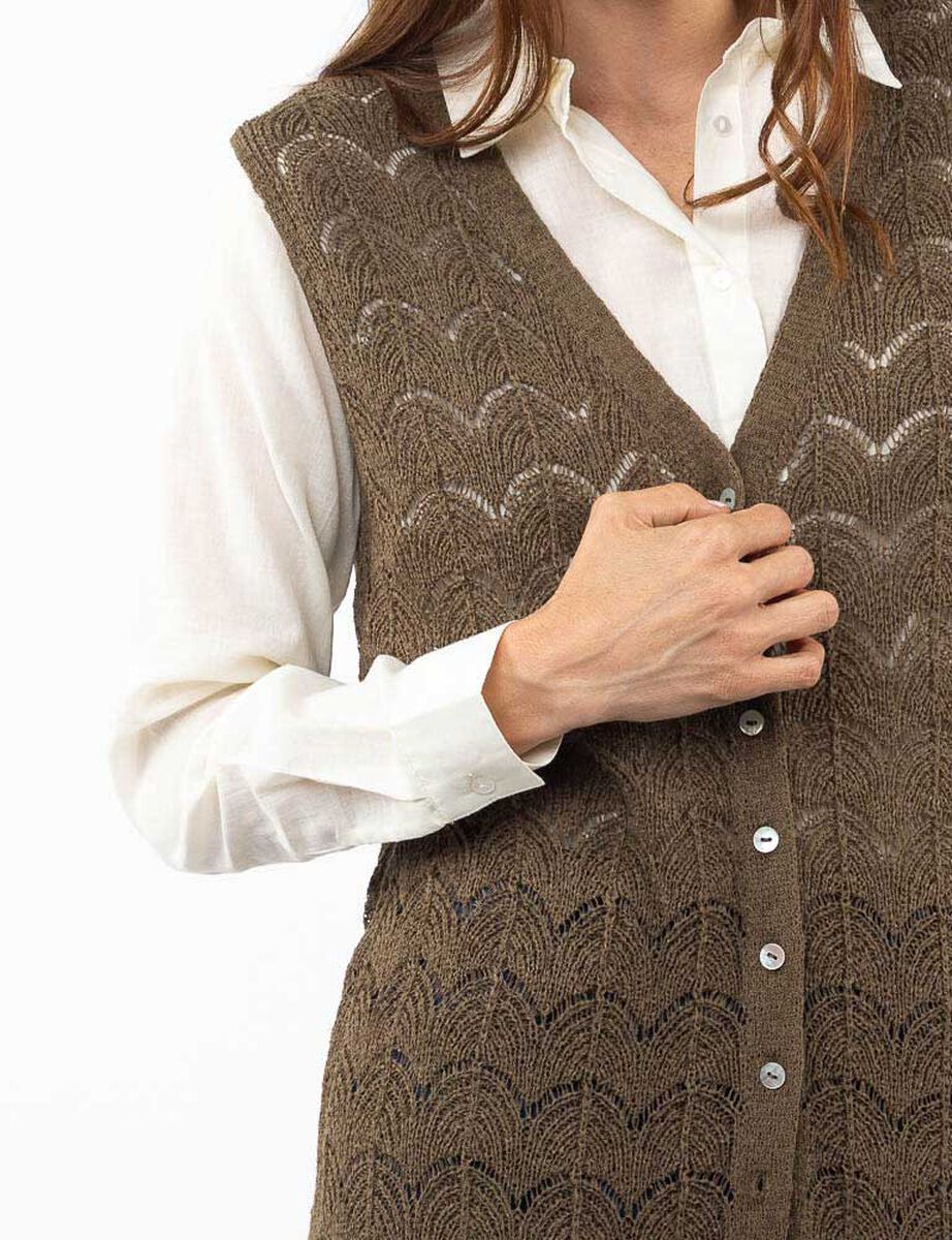 Sweater Largo Sin Mangas Mujer Portman Club