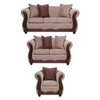 Juego de Living Black Factory Barcelona 6 Cuerpos Beige