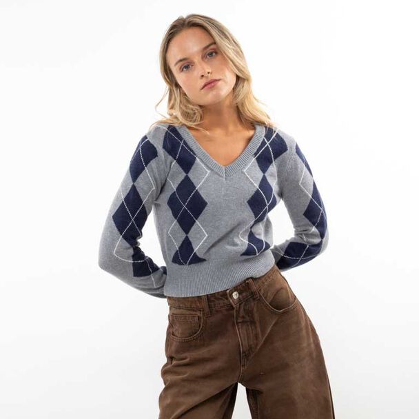 Sweater Tartán Mujer Icono