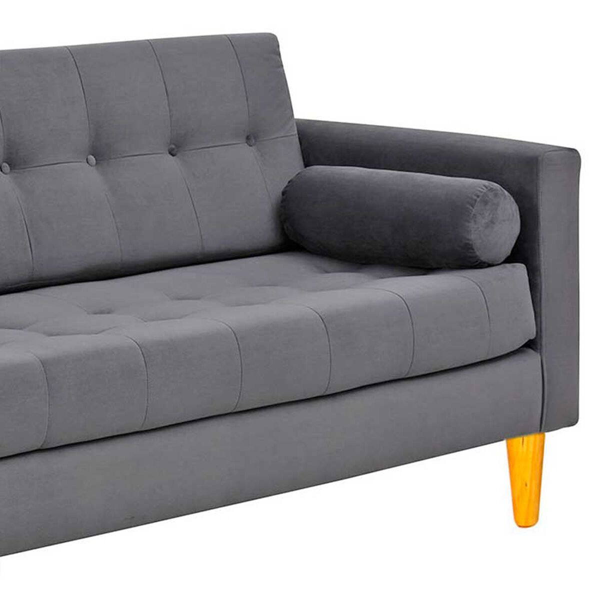 Sof&aacute; Bodevir Retro Felpa 04 3 Cuerpos Gris&nbsp;