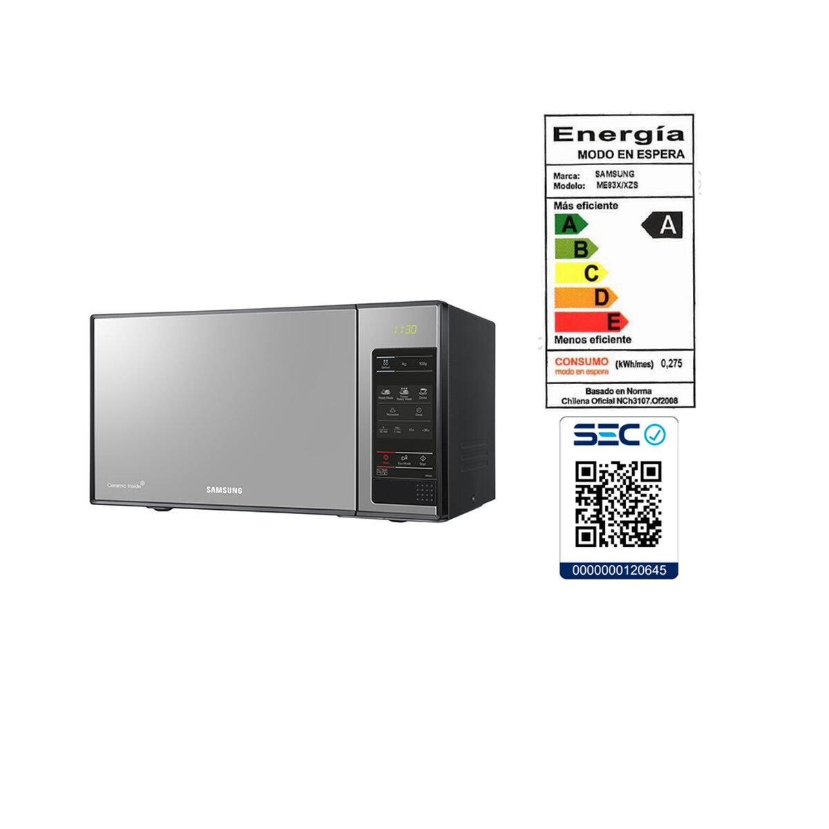 Microondas Samsung ME83X/XZS 23 lt