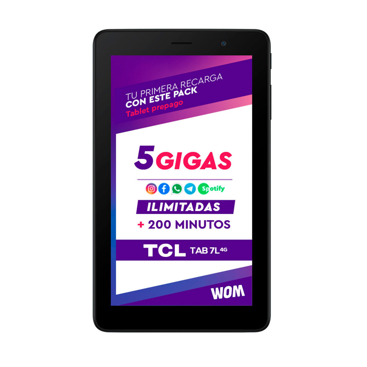 Tablet TCL Tab 7L 4G Quad Core 1GB 16GB 6,95" Negro