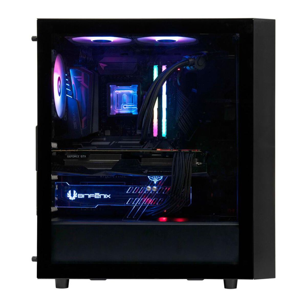 Gabinete BitFenix/ ​​Fan + Fuente de Poder 750w / 4 Ventiladores/ Negro
