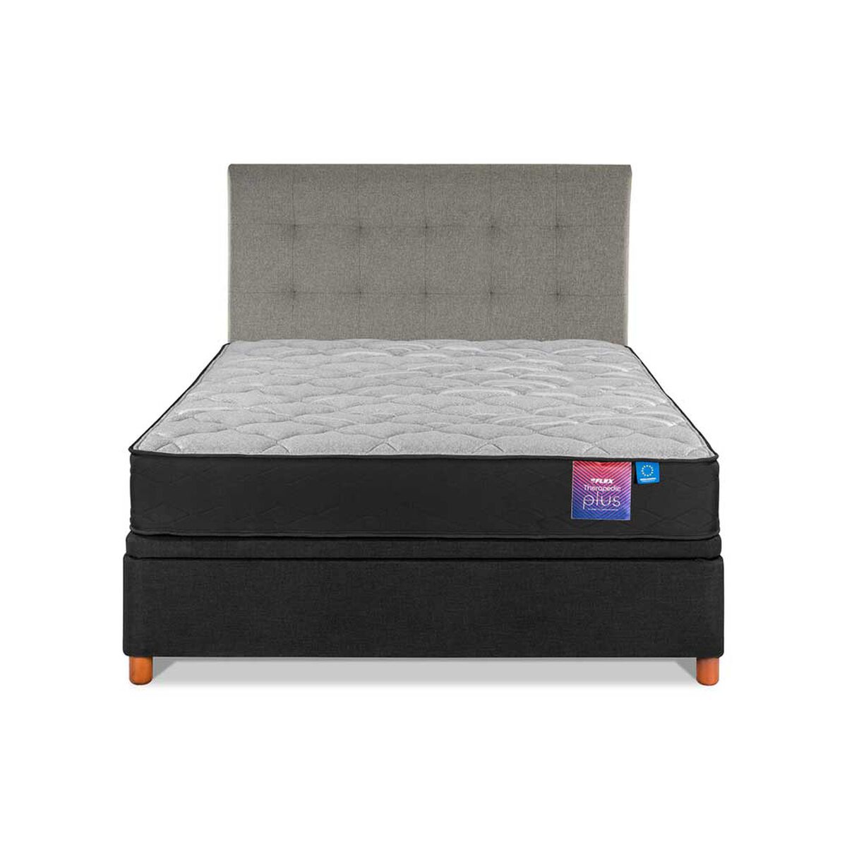 Cama Baúl Flex 2 Plazas Therapedic Plus  + Respaldo Design