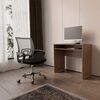 Combo Oficina Escritorio Avellana + Silla New York Negra y Gris Arthome