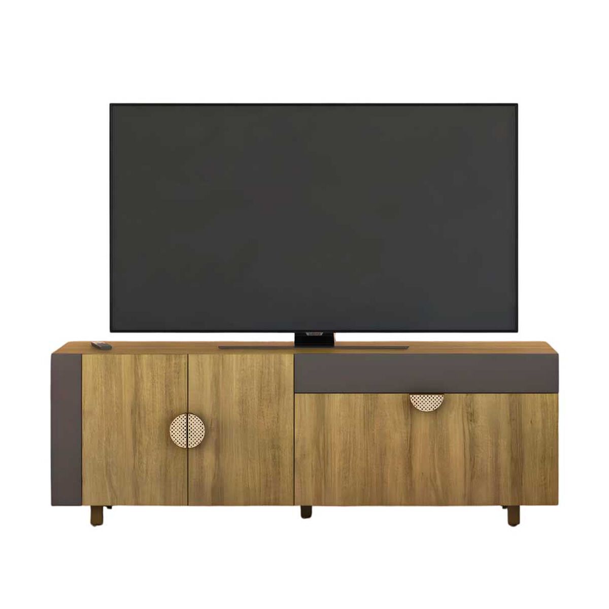 Rack TV Onessta Media Luna  Hasta 75" Miel Grafito