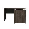 Escritorio en L TuHome Home Office 2 Puertas Negro Soft Coñac
