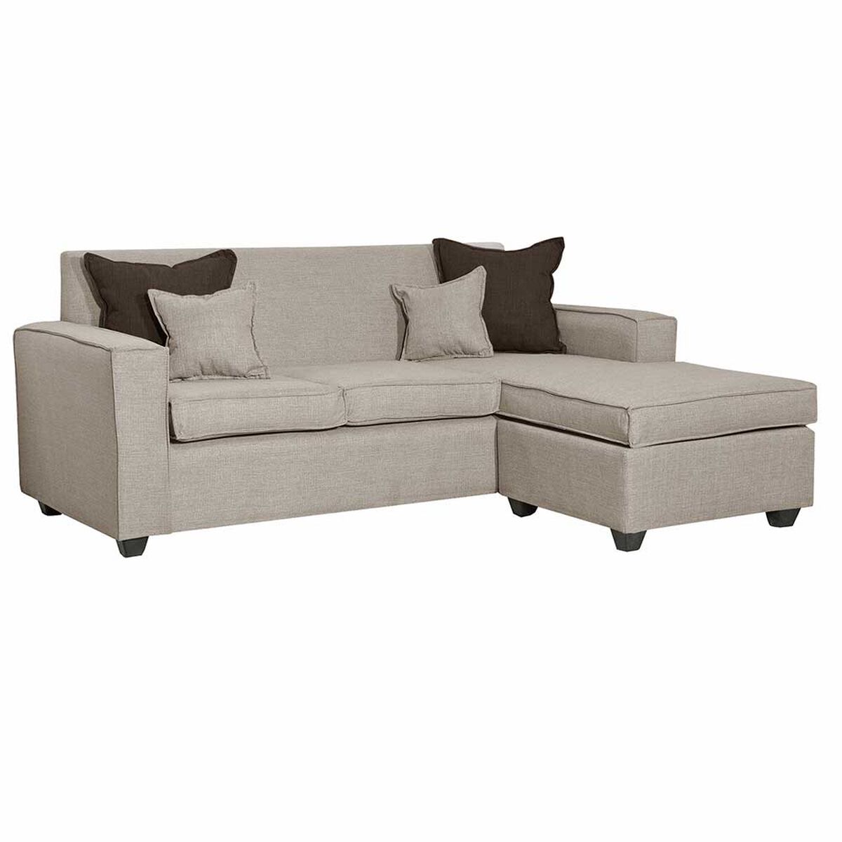 Sofá Seccional Black Factory Berta 4 Cuerpos Beige