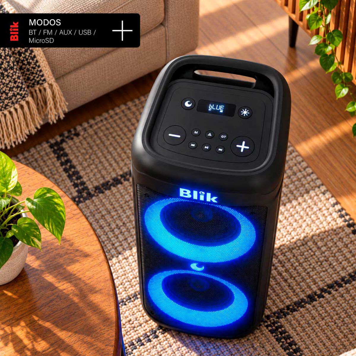 Parlante Karaoke Blik Revox Negro