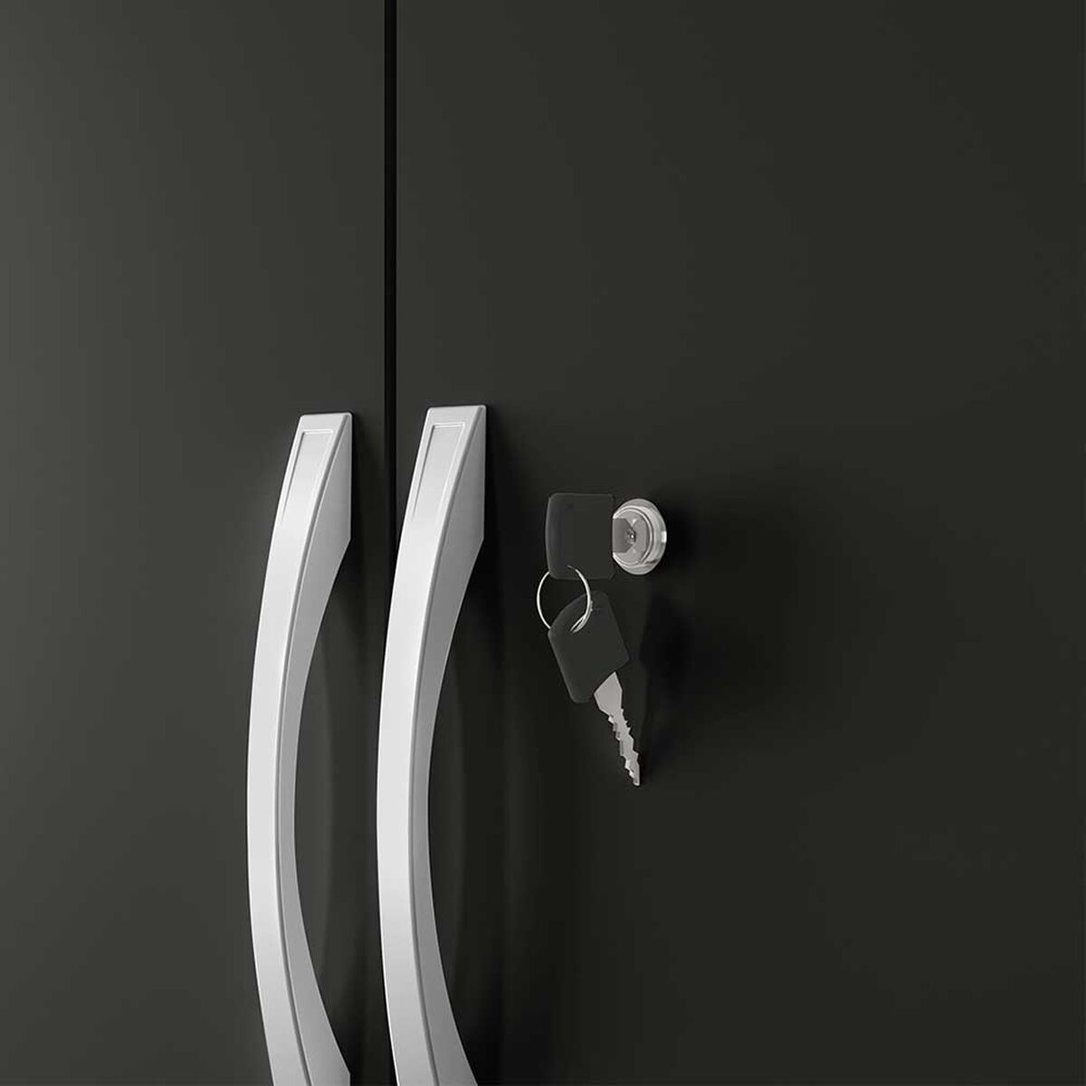 Despensa Home Mobili Heus 2 Puertas Negro