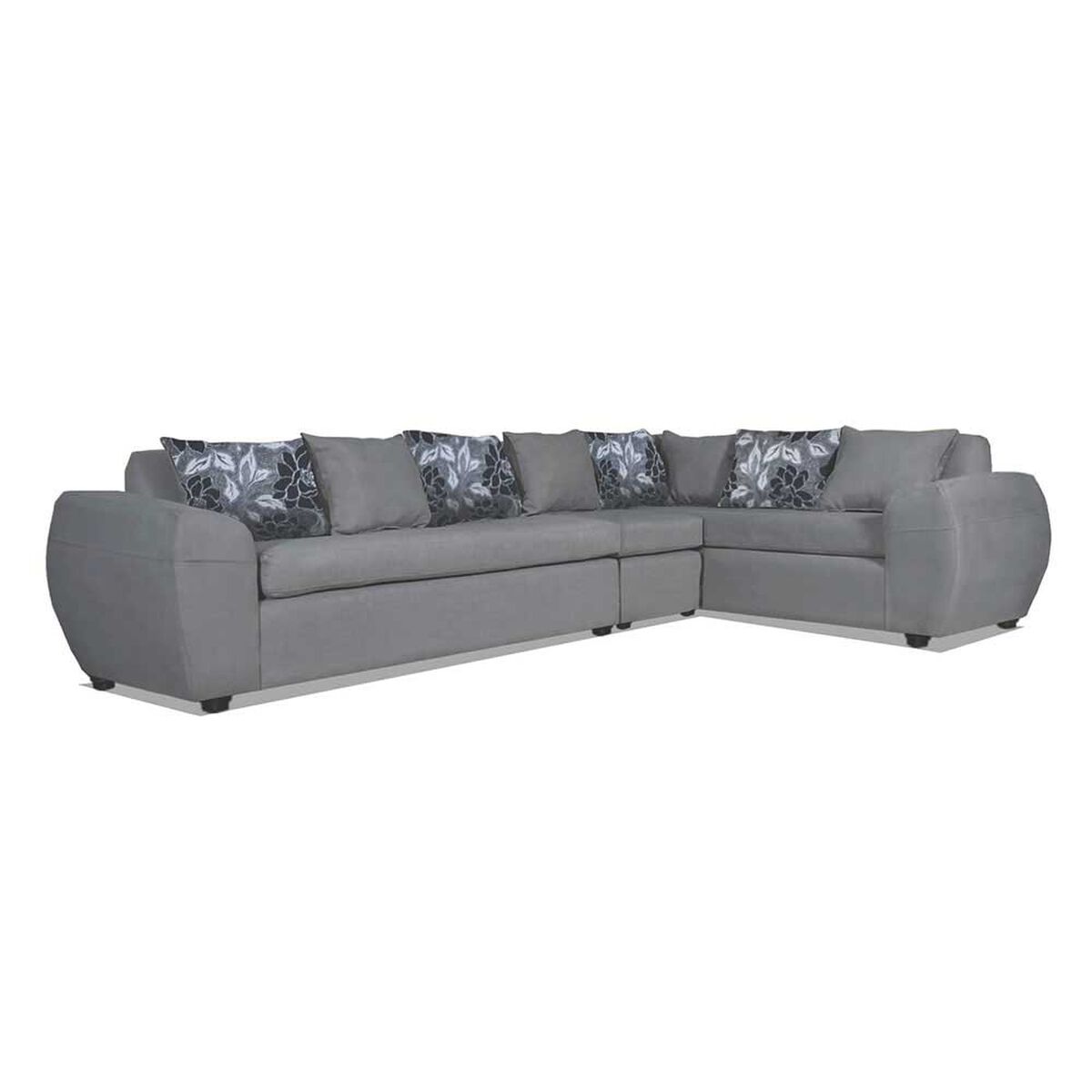 Sofá Seccional Modular Elegant Detail Houston 7 Cuerpos Gris