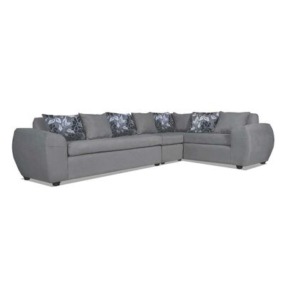 Sofá Seccional Modular Elegant Detail Houston 7 Cuerpos Gris