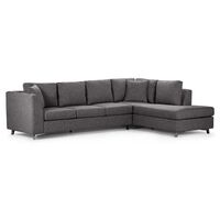 Sofá Seccional Derecho Rosen Carter 3-1 Cuerpos Charcoal