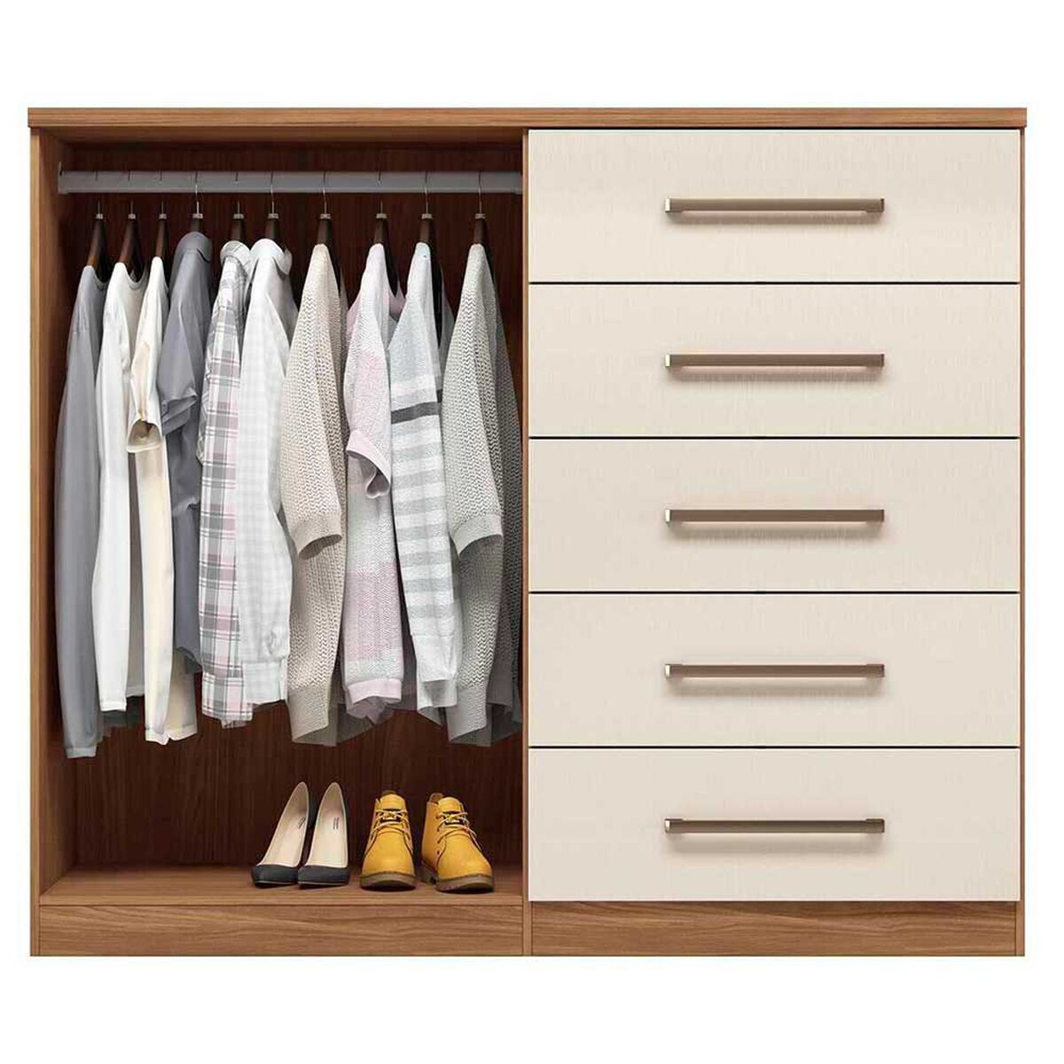 C&oacute;moda Onessta Malaga 5 Cajones 2 Puertas Jatova Arena