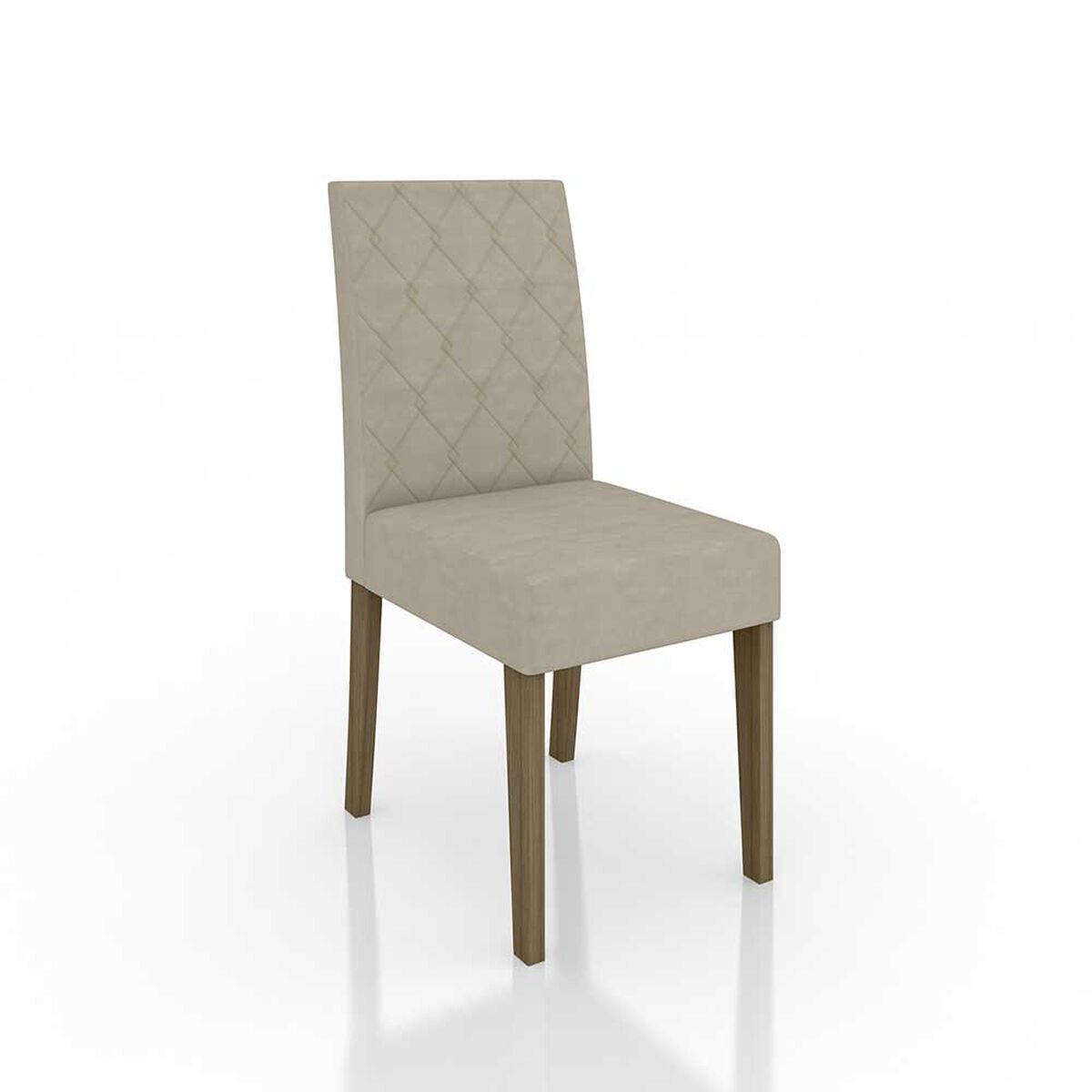 Juego de Comedor Home Mobili Helo 4 Sillas Blanco Off Caf&eacute; Grafito